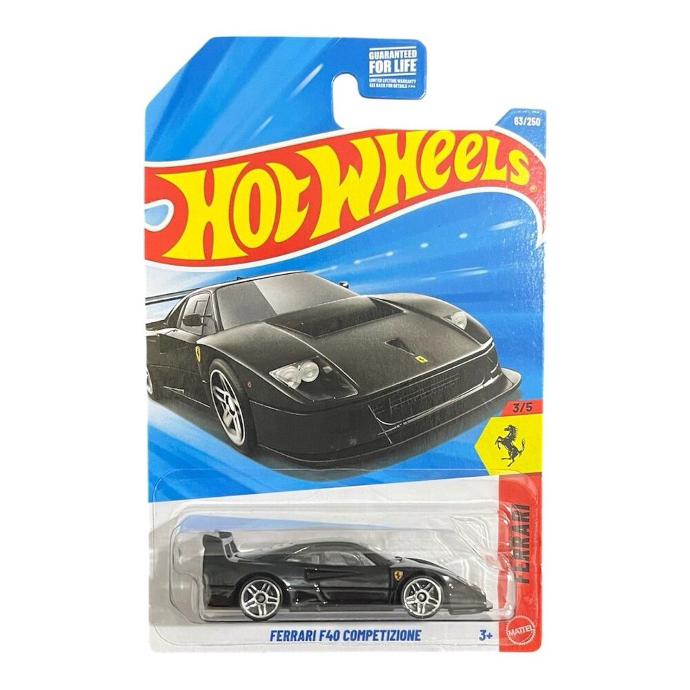 Hot Wheels Ferrari F40 Competizione Black 63/250 HW Ferrari 3/5 NIP